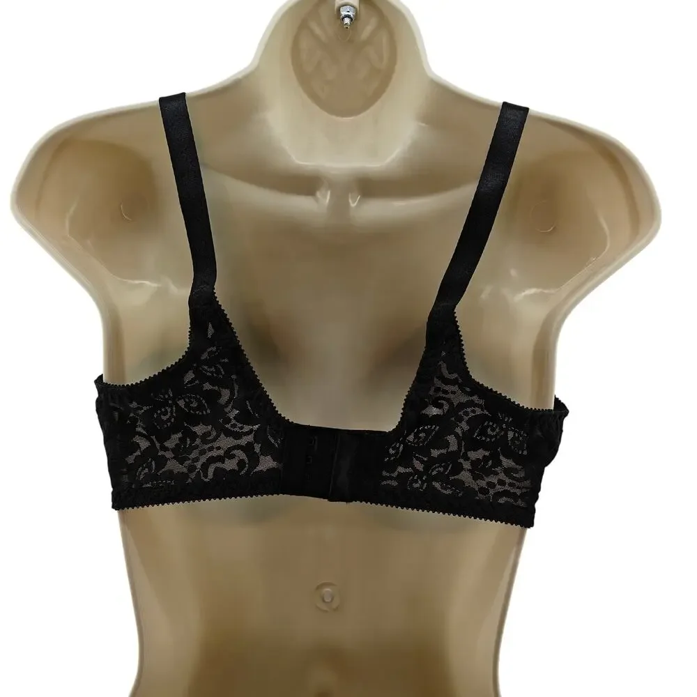 Bali Lace 'N Smooth Underwire Bra Black Womens 36C